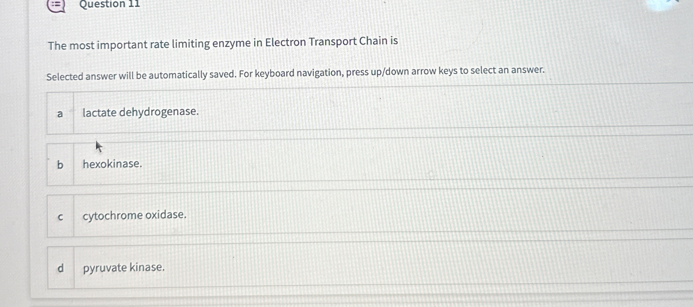 Question 1 1 The most important rate limiting