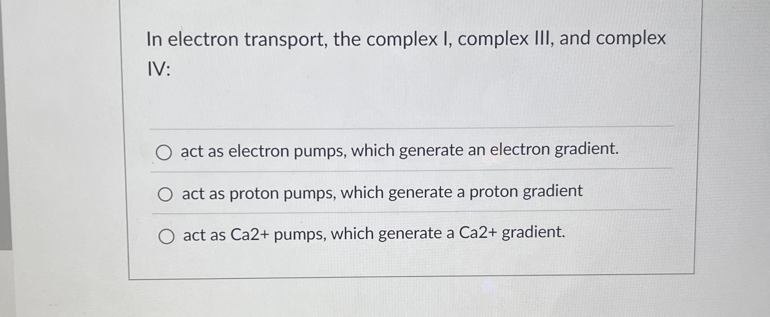 In electron transport, the complex I, complex