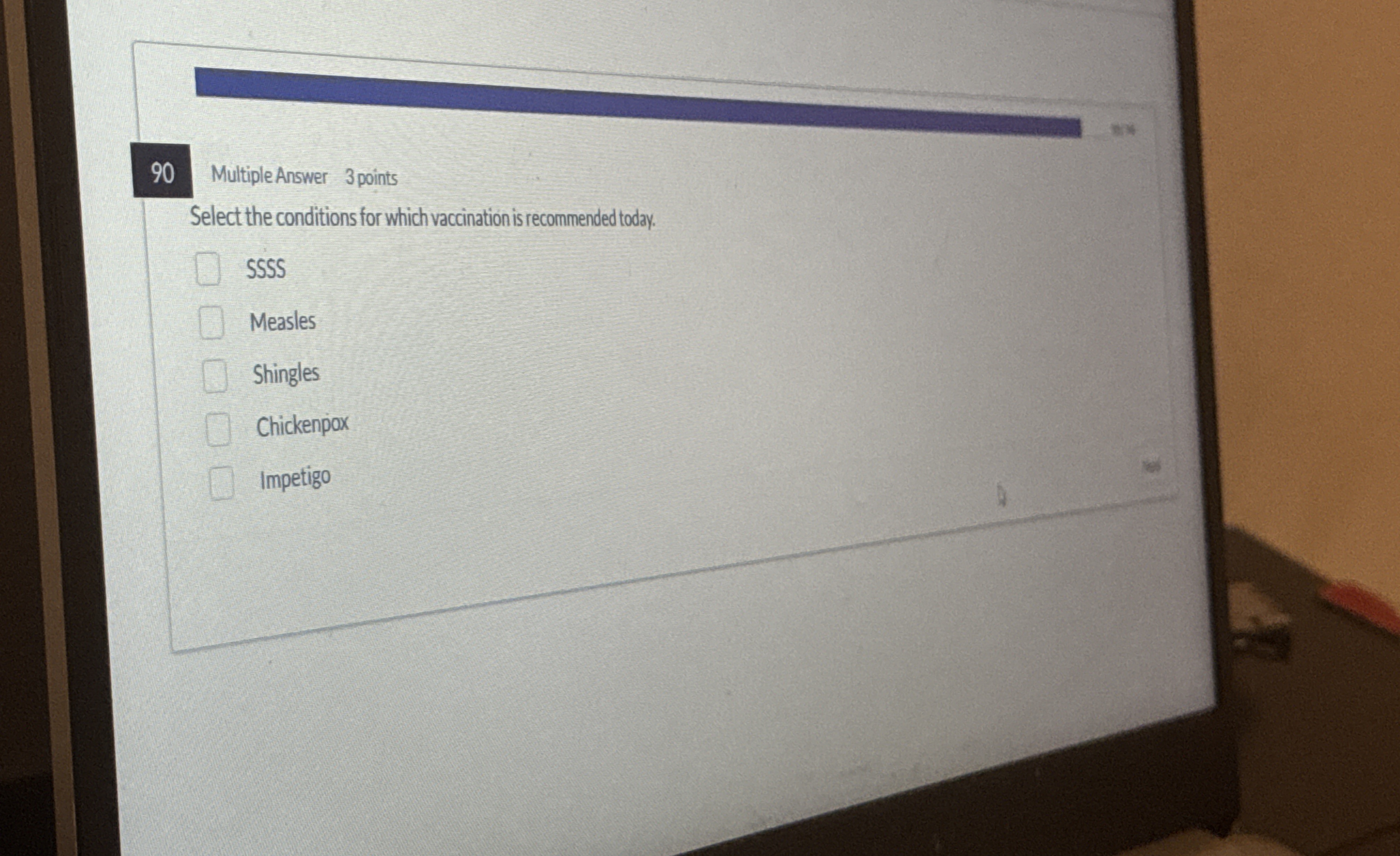 9 0 MultipleAnswer 3 points Select the conditions