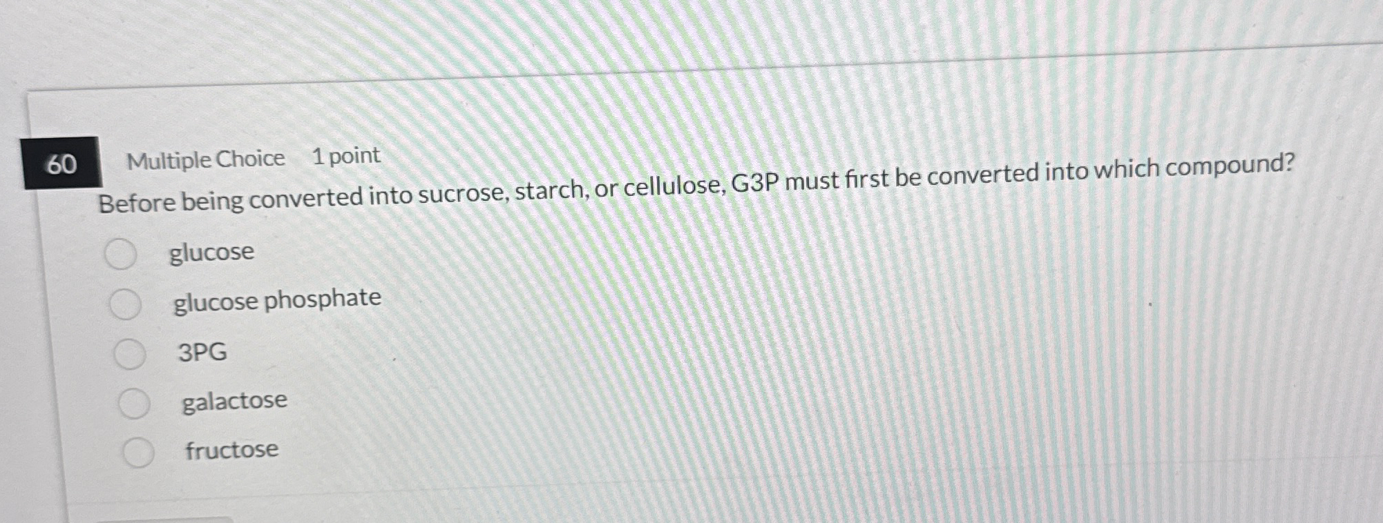 6 0 Multiple Choice 1 point Before being