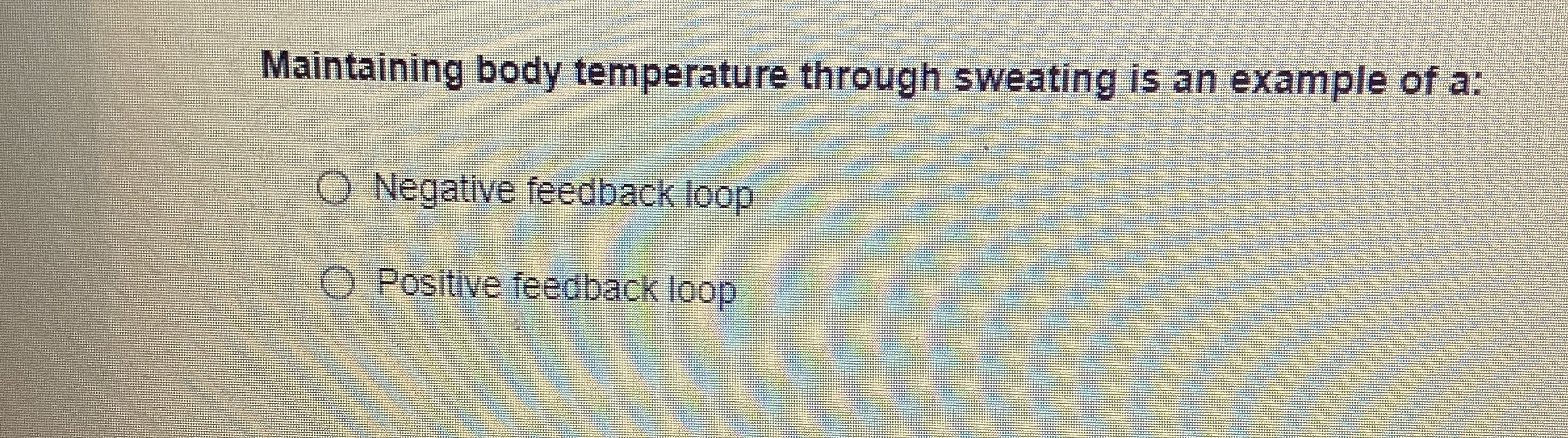 Maintaining body temperature through sweating is