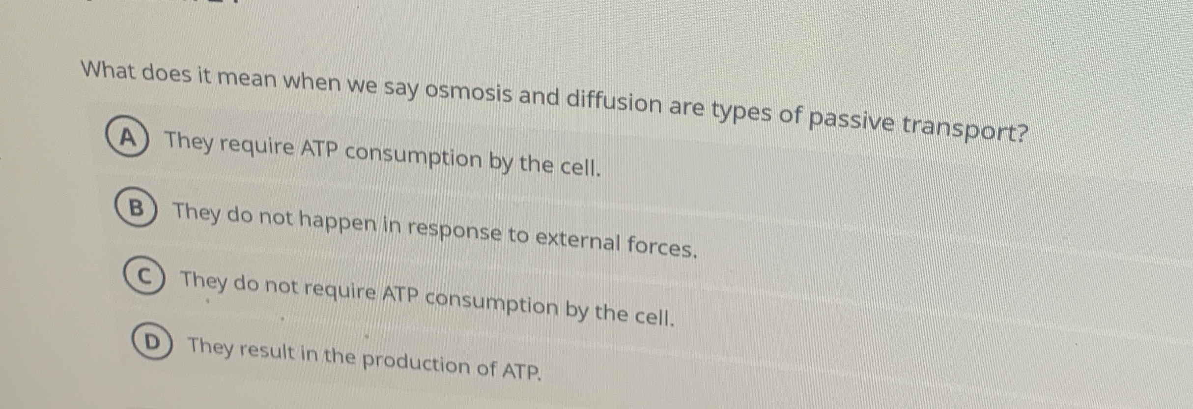 What does it mean when we say osmosis and