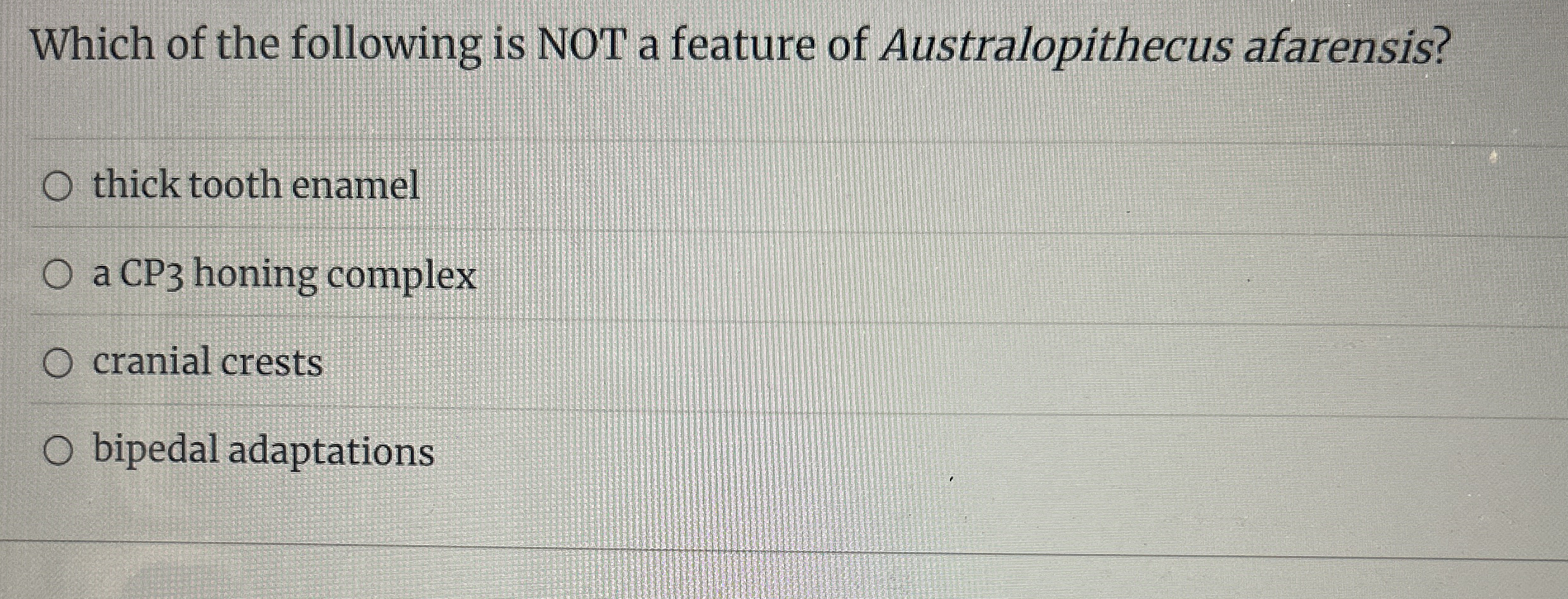 Which of the following is NOT a feature of