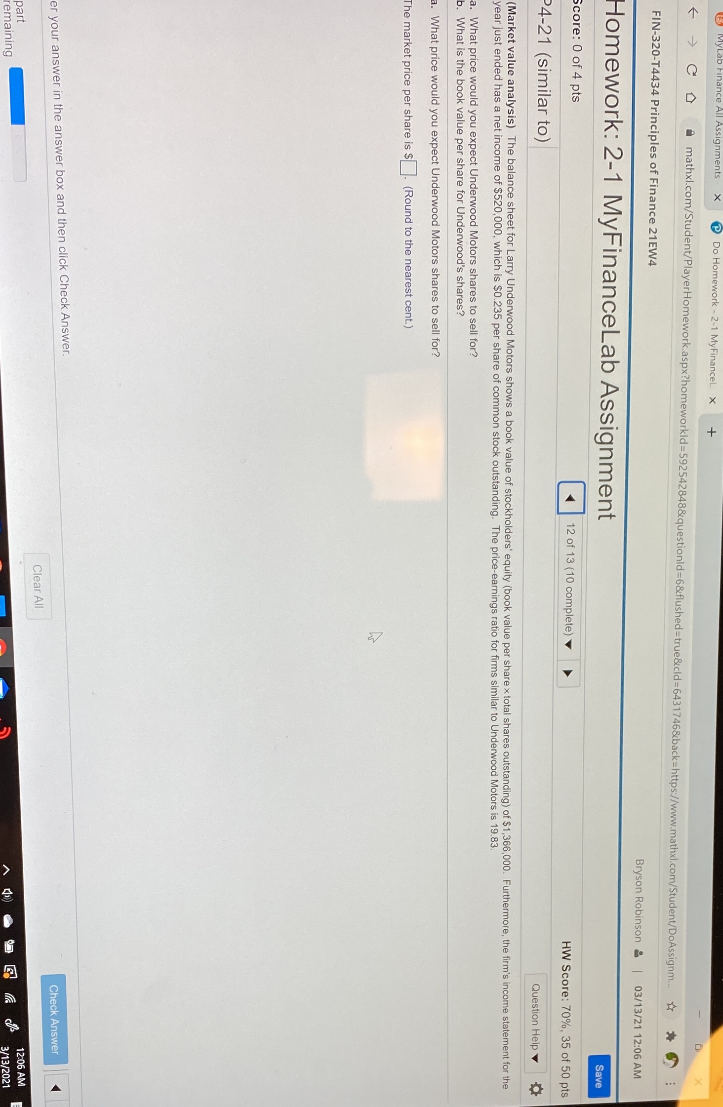 - 2-1 MyFinanceL X X F C D