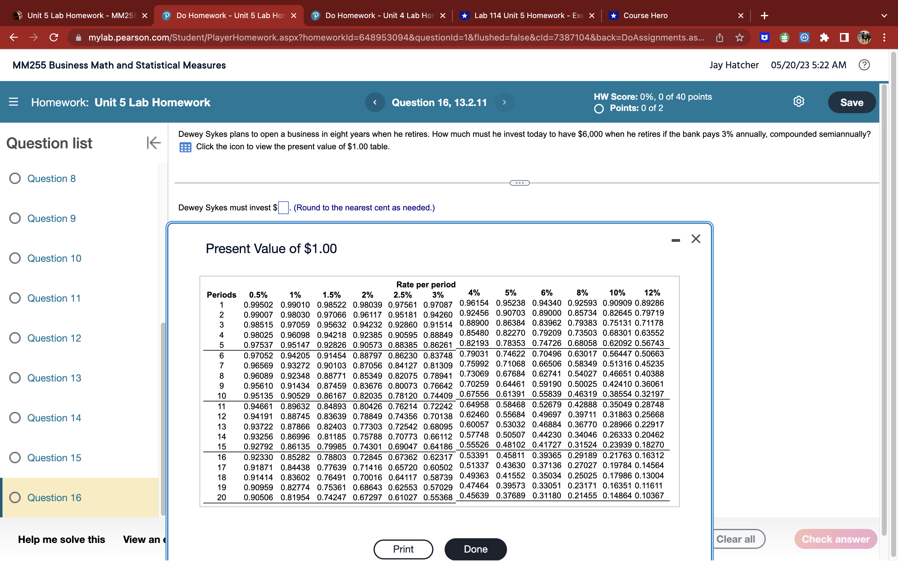 Unit 5 Lab Homework - MM25 X P Do Homework - Unit