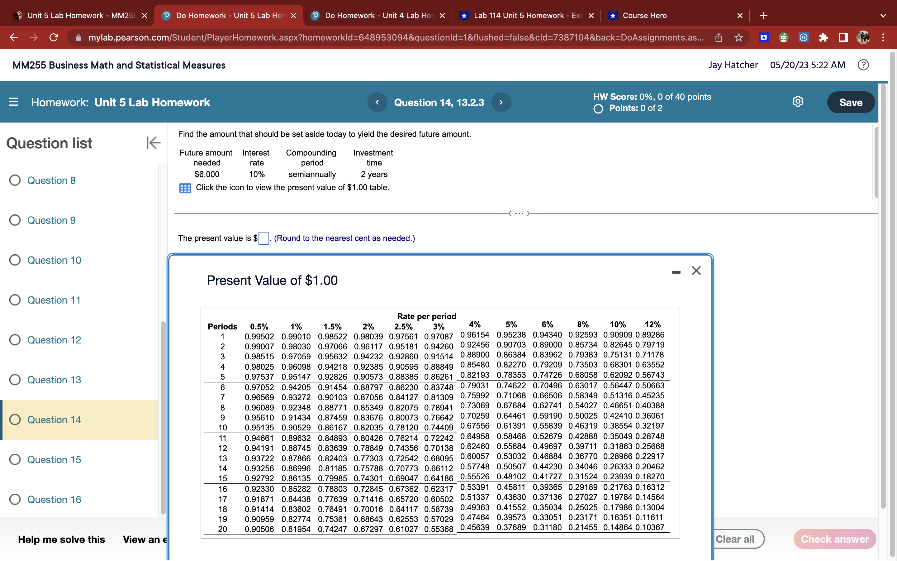 Unit 5 Lab Homework - MM25 X P Do Homework - Unit