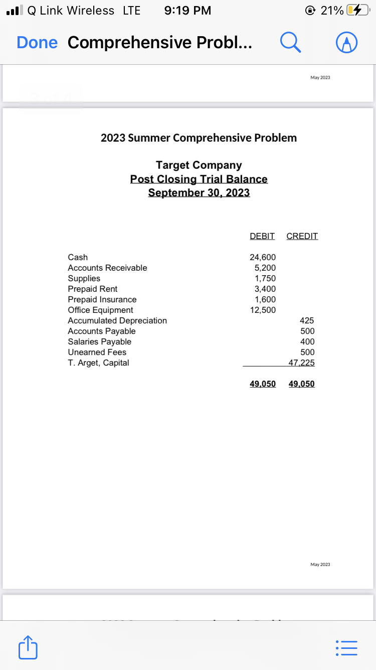 . Q Link Wireless LTE 9:19 PM @ 21% Done