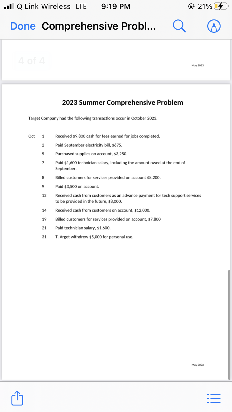 . Q Link Wireless LTE 9:19 PM @ 21% Done