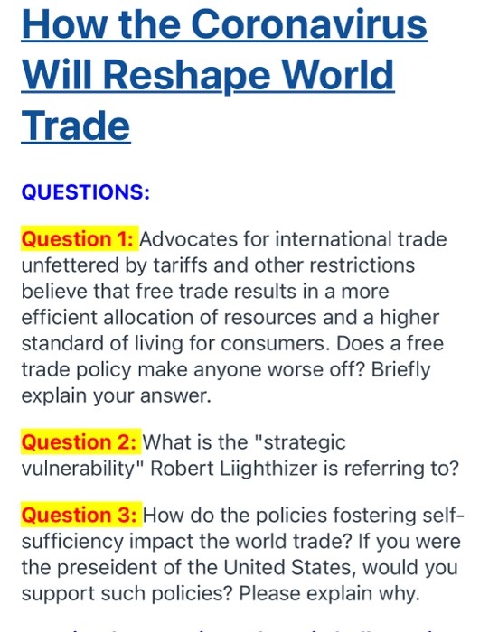 One. WOULD YOU PLEASE ANSWER questions 1 2 3 BASE