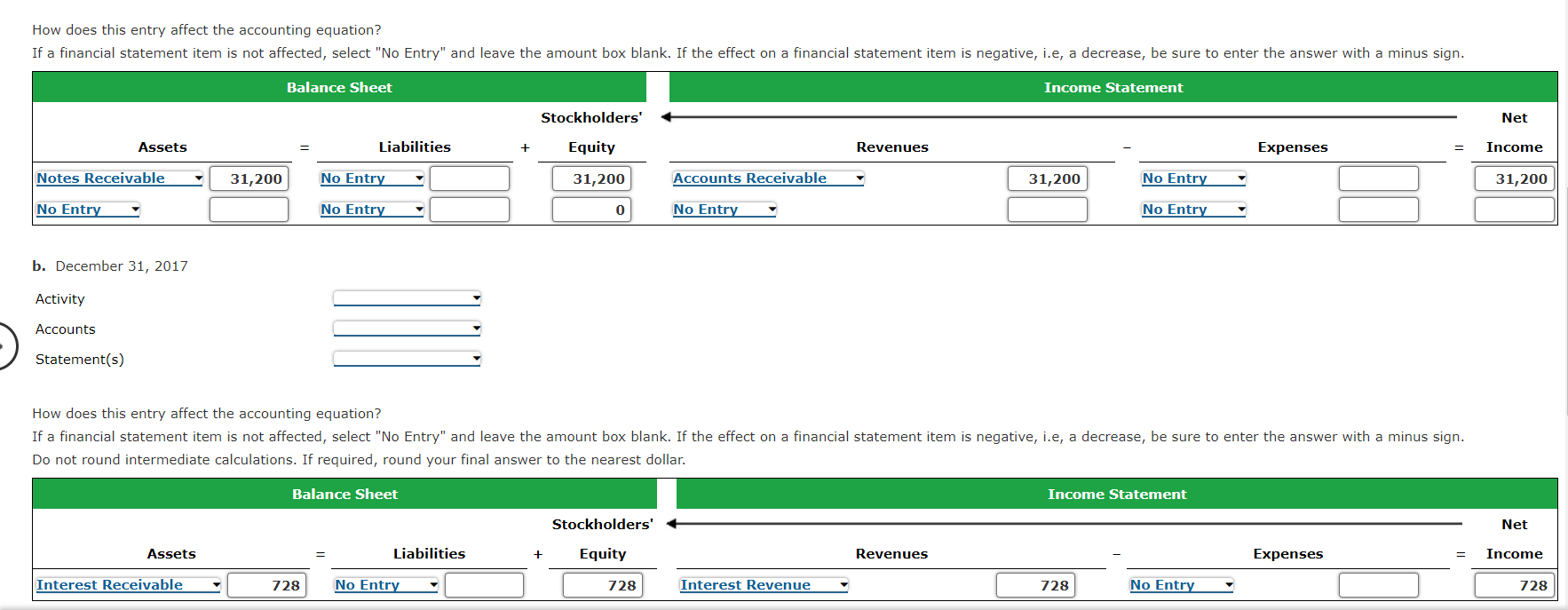 Question Content Area Notes Receivable On
