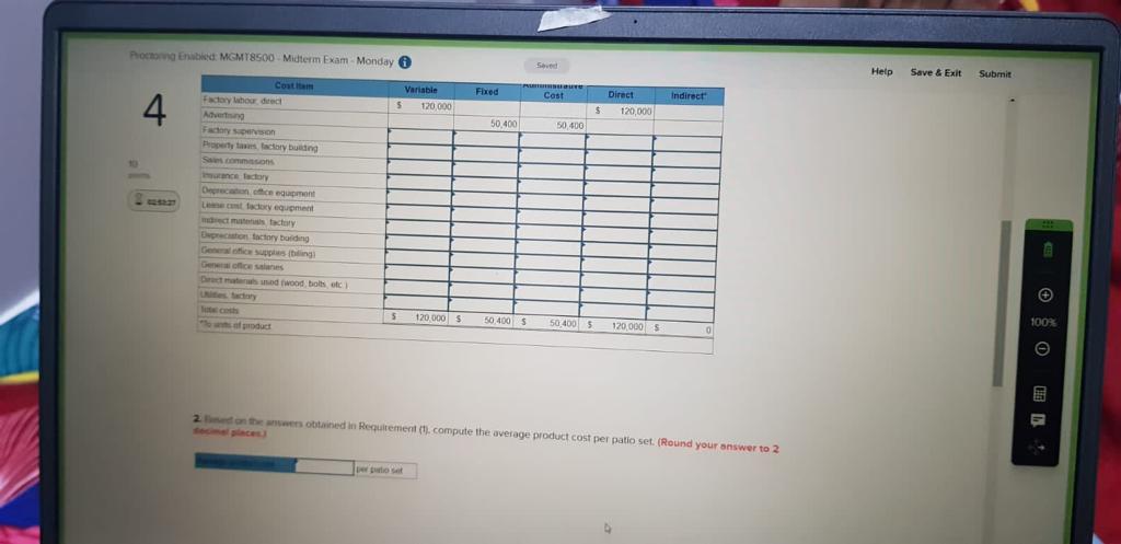 Help Save & Exit Proctoring Enabled MGMT8SQ0 -