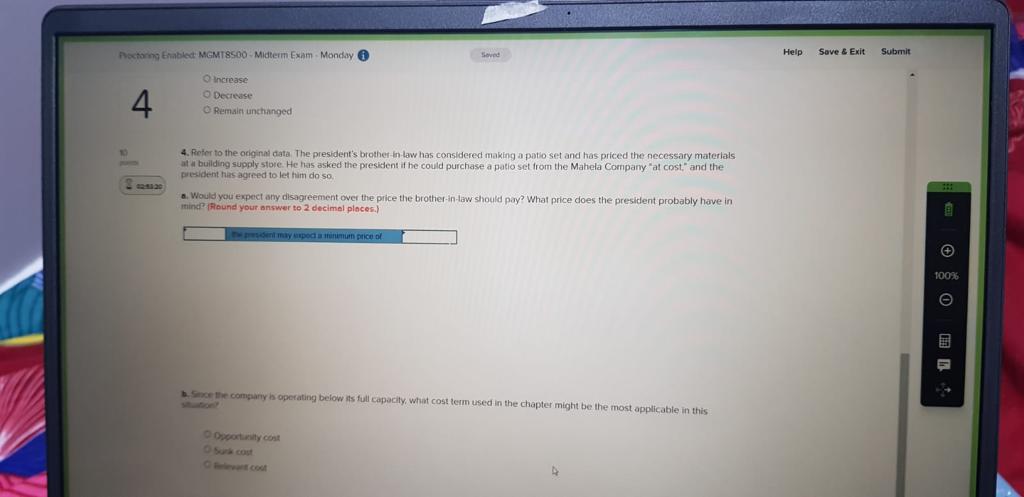 Help Save & Exit Proctoring Enabled MGMT8SQ0 -