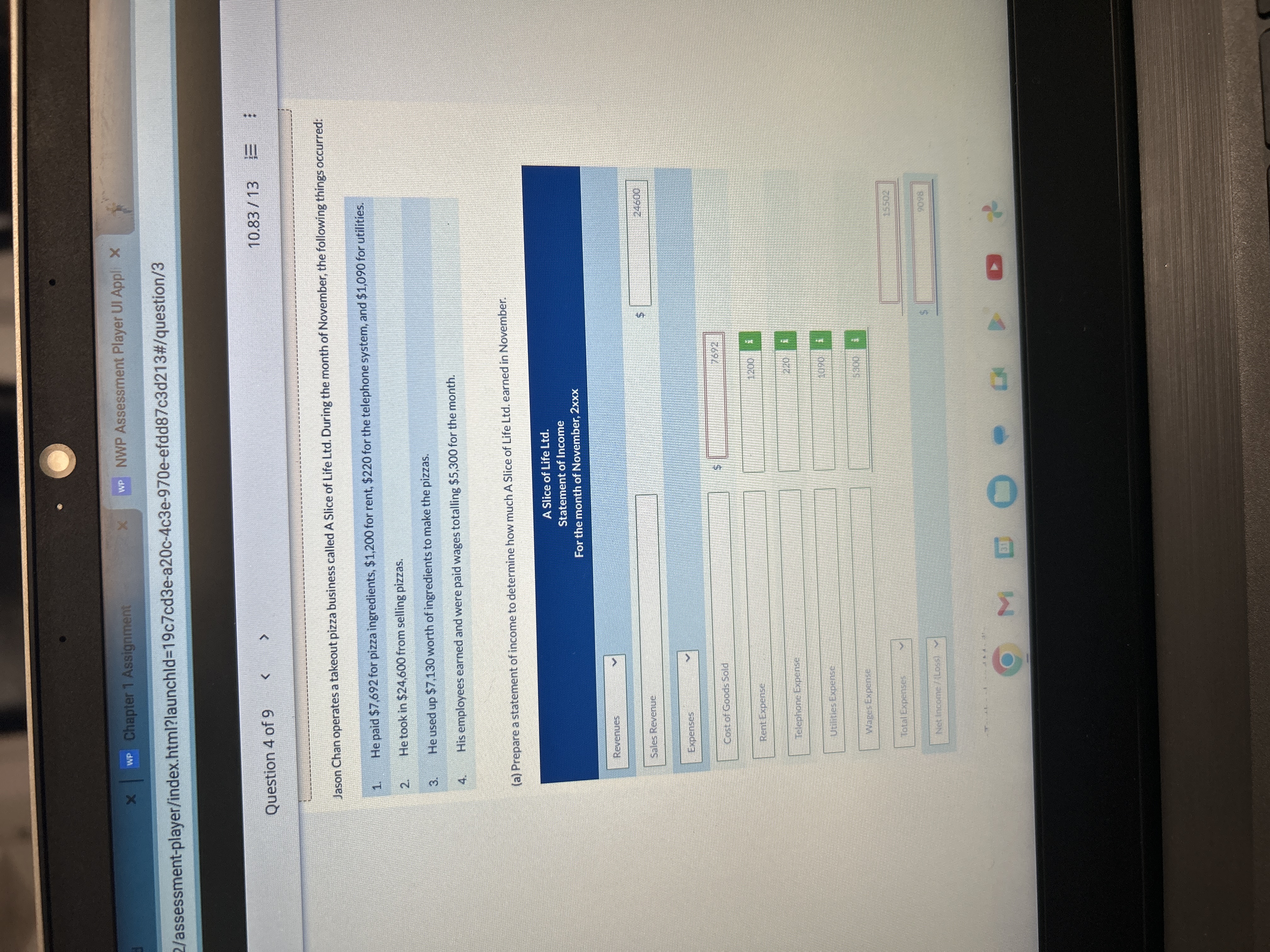 X We Chapter 1 Assignment WP NWP Assessment