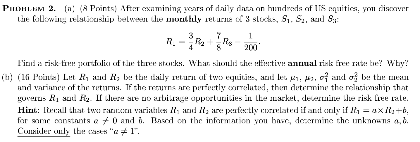 this is all the info PROBLEM 2. (a) (8 Points)