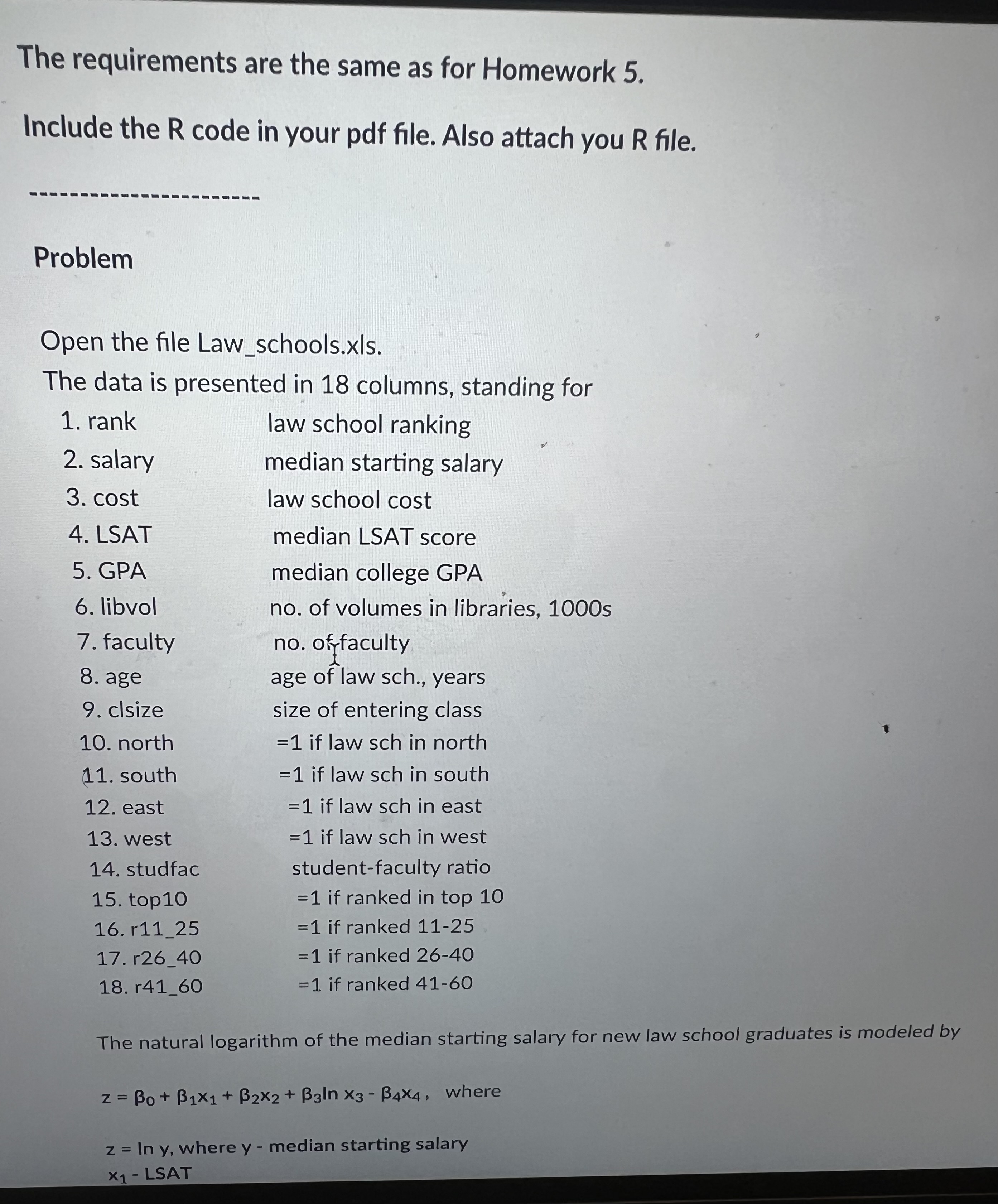 The requirements are the same as for Homework 5.
