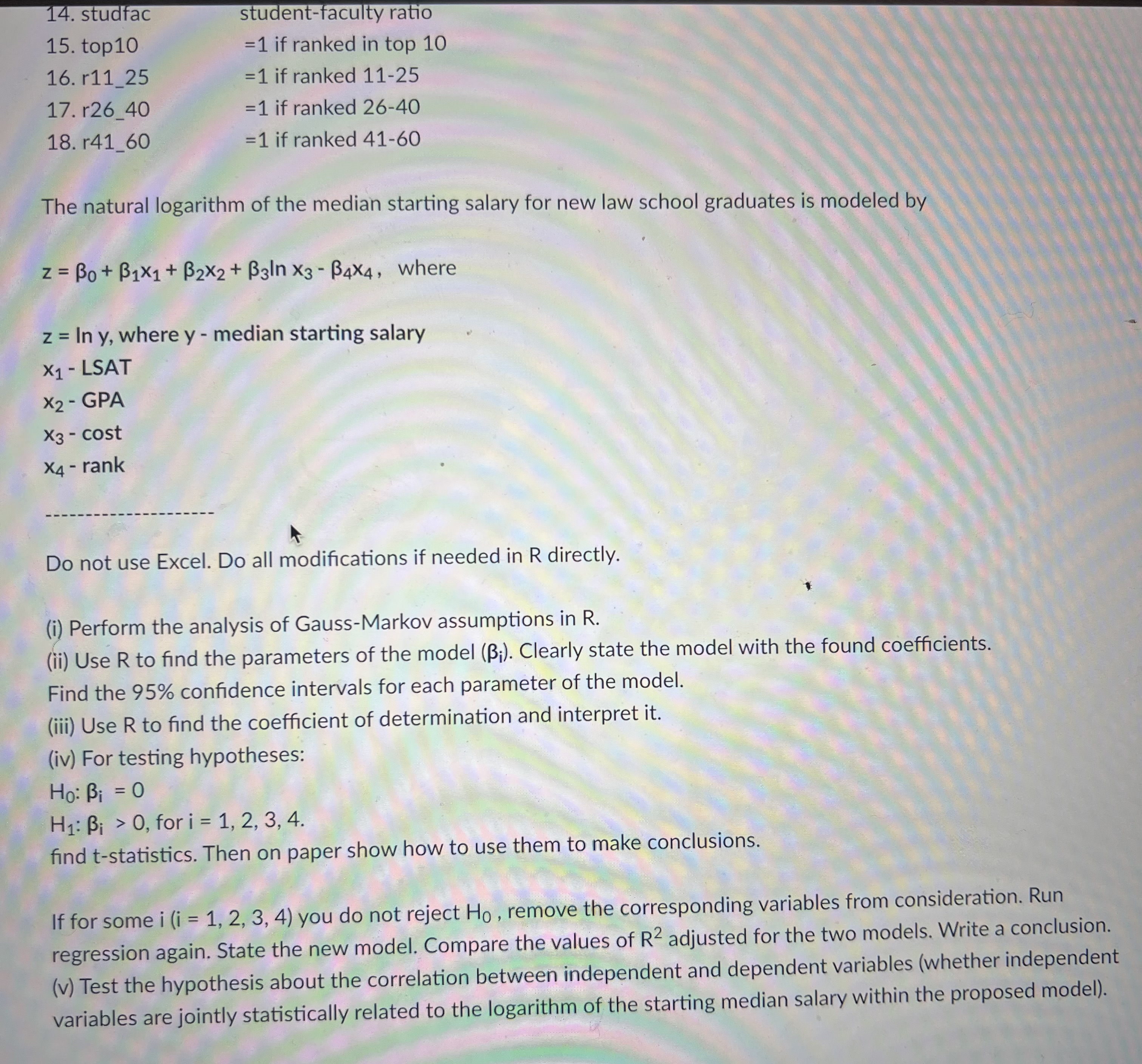 The requirements are the same as for Homework 5.