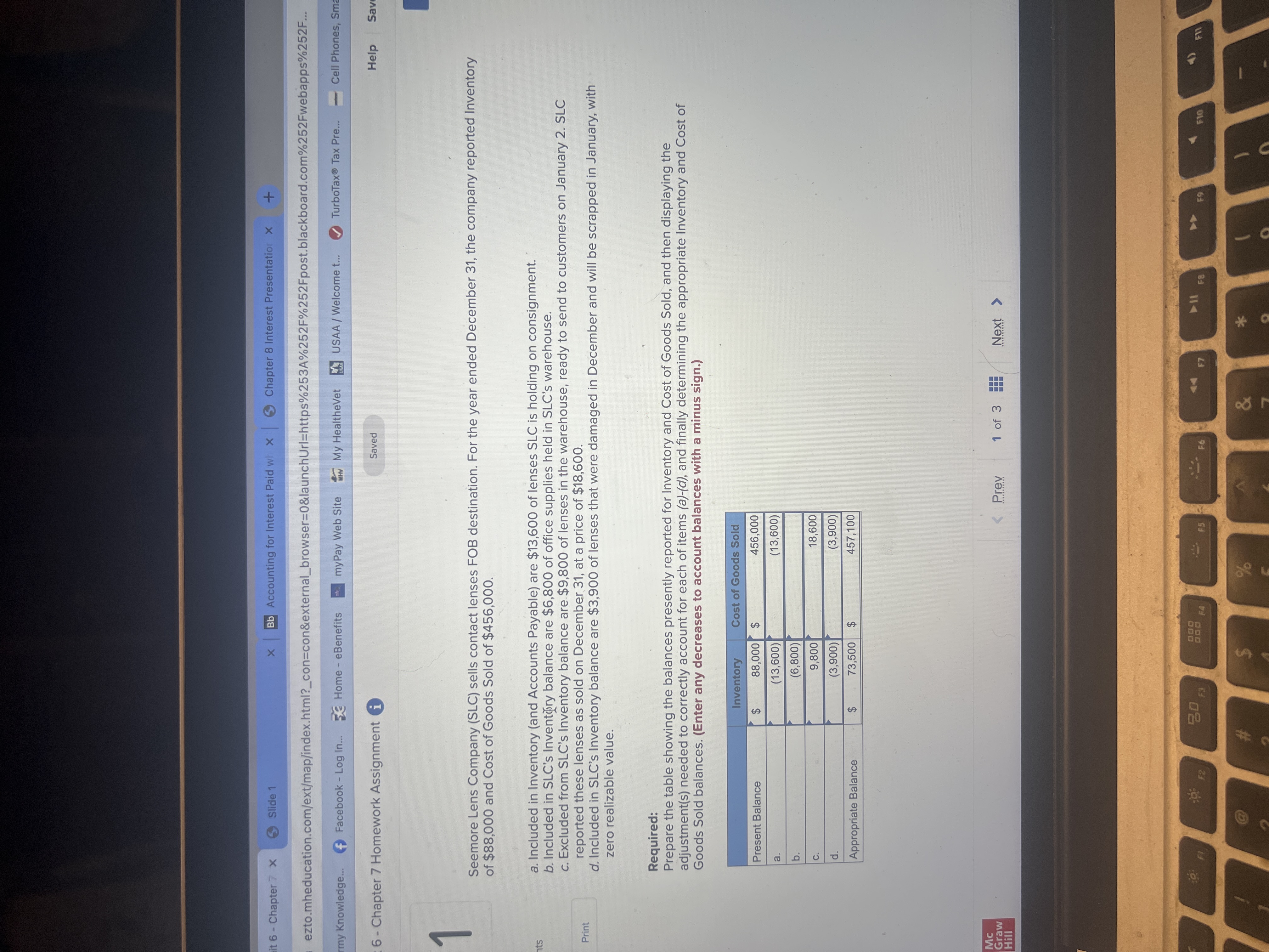 it 6 - Chapter 7 X Slide 1 x Bb Accounting for