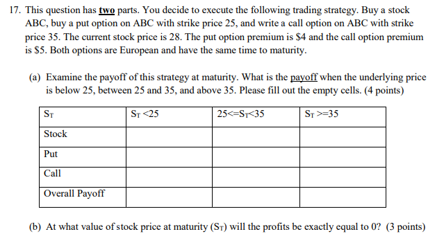 1?. This question has E1! parts. You decide to