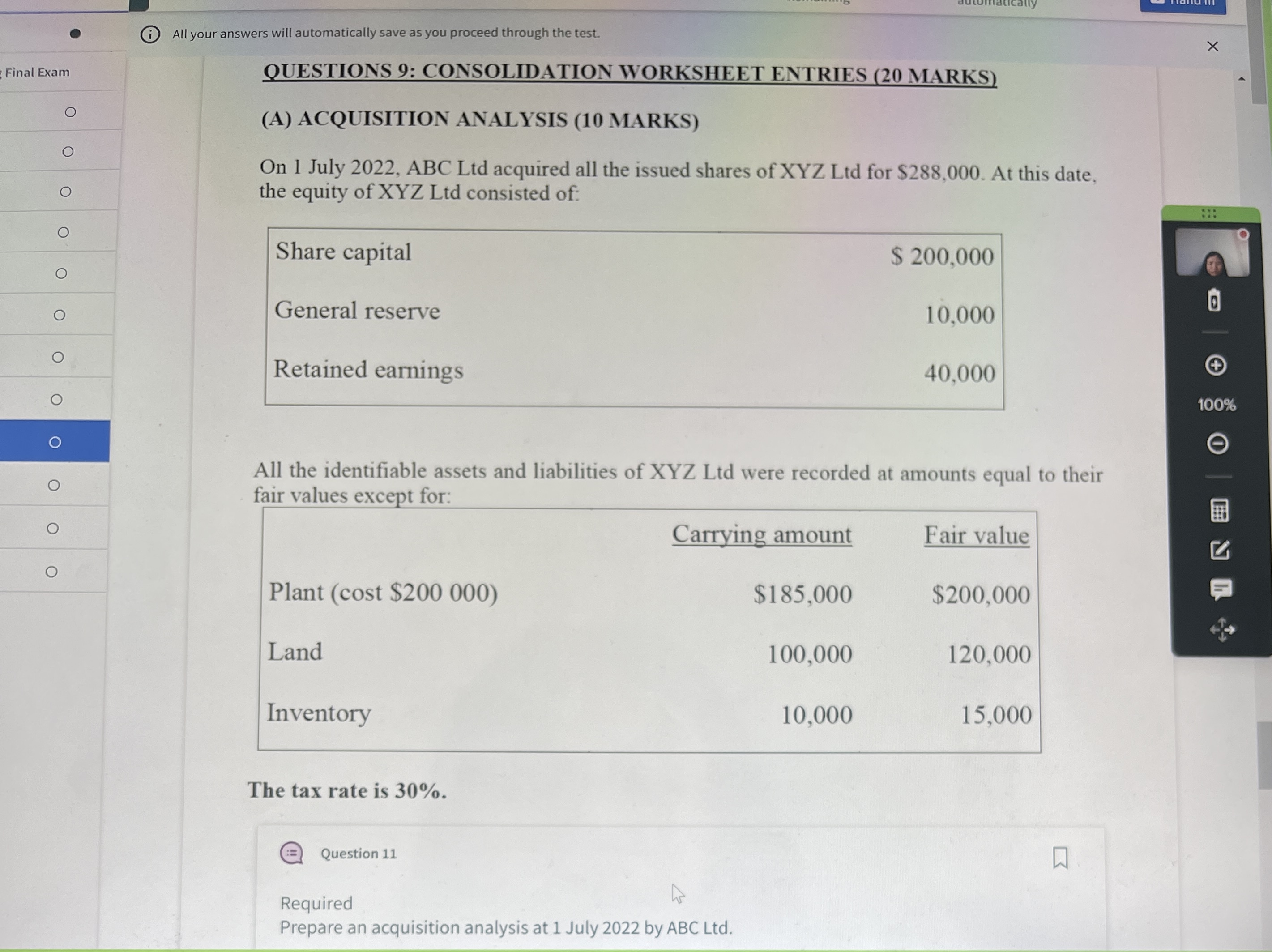 i All your answers will automatically save as you