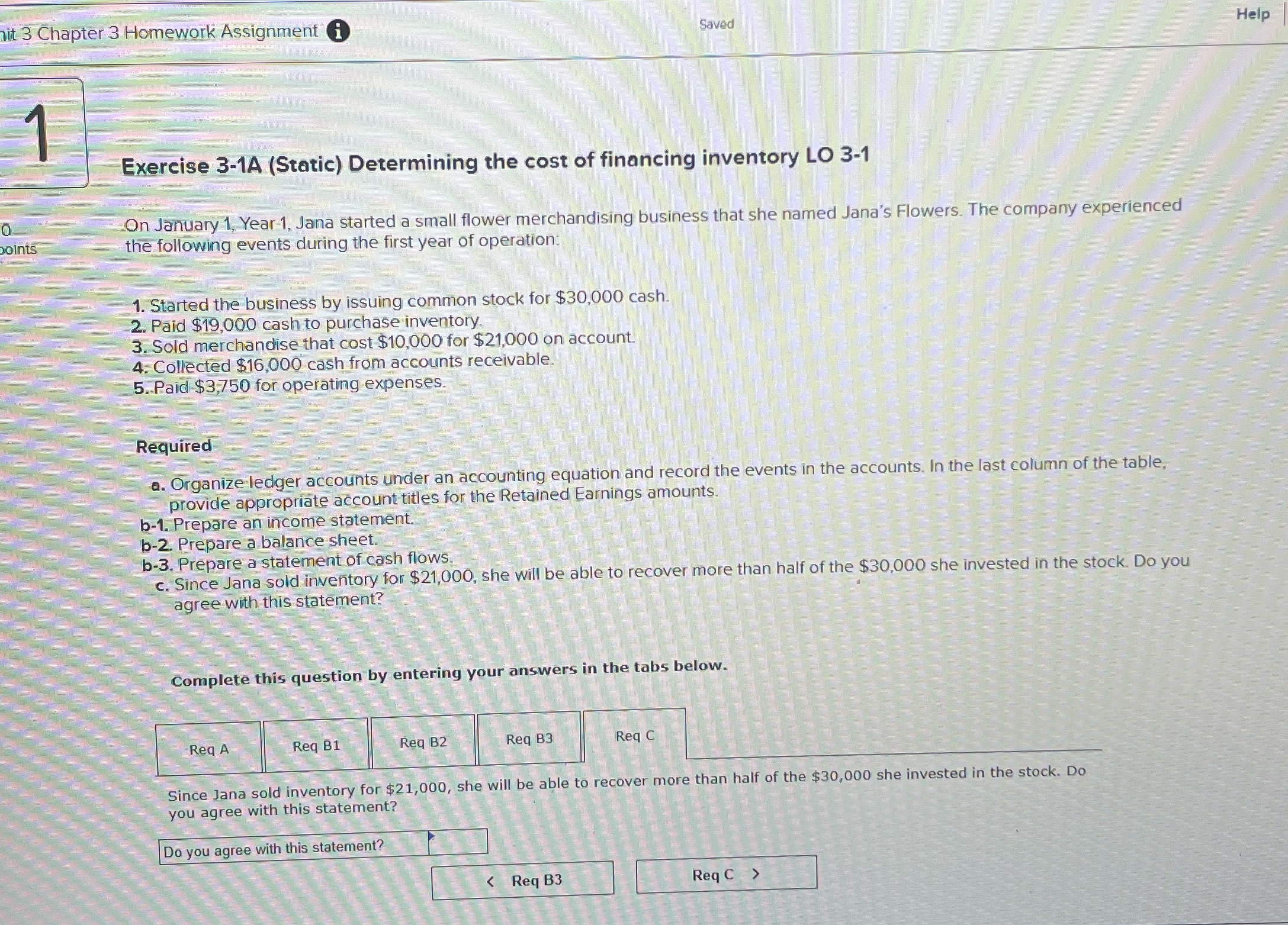 it 3 Chapter 3 Homework Assignment i Saved Help