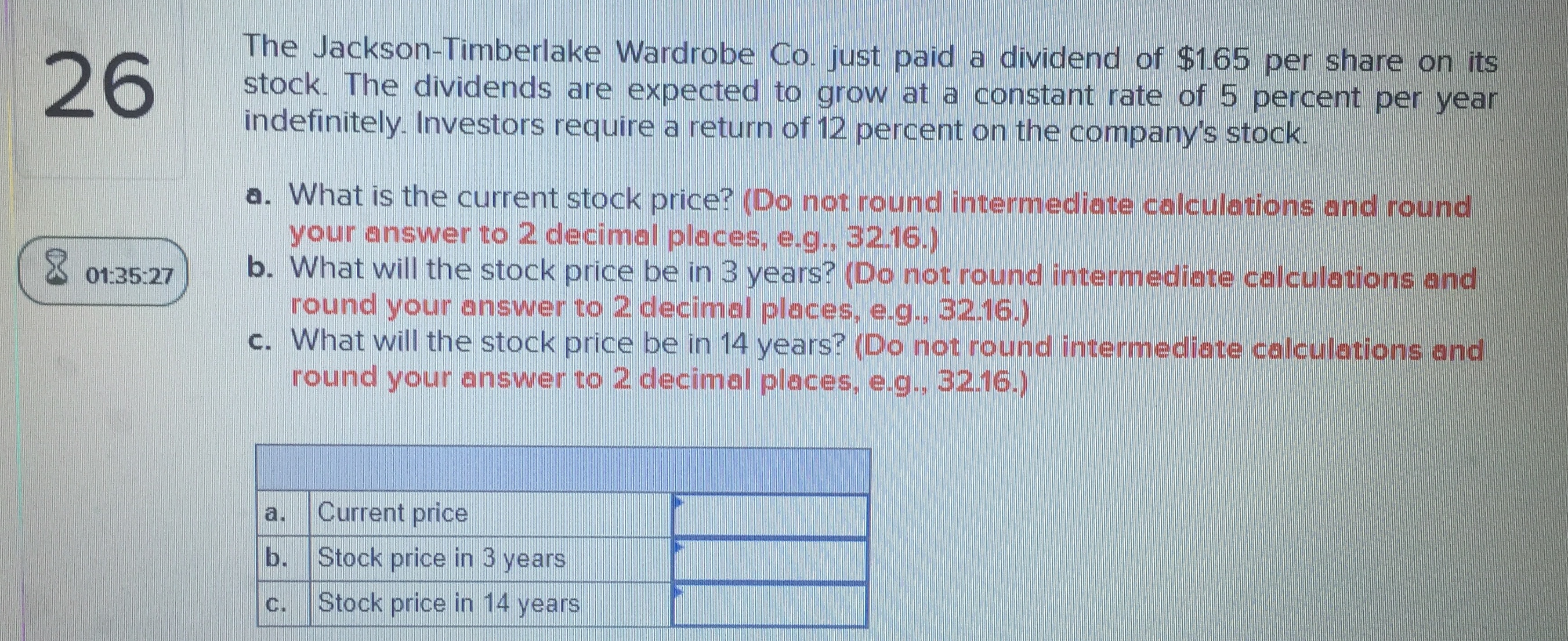 Practice questions A five-year project has an