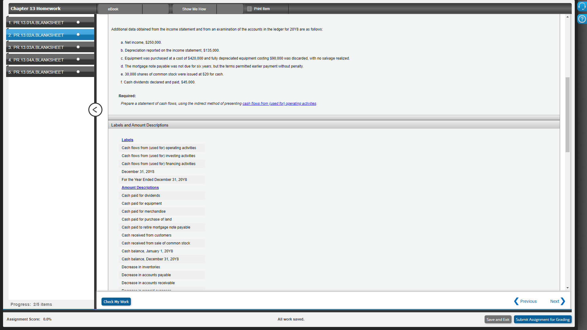 Chapter 13 Homework eBook Show Me How Print Item