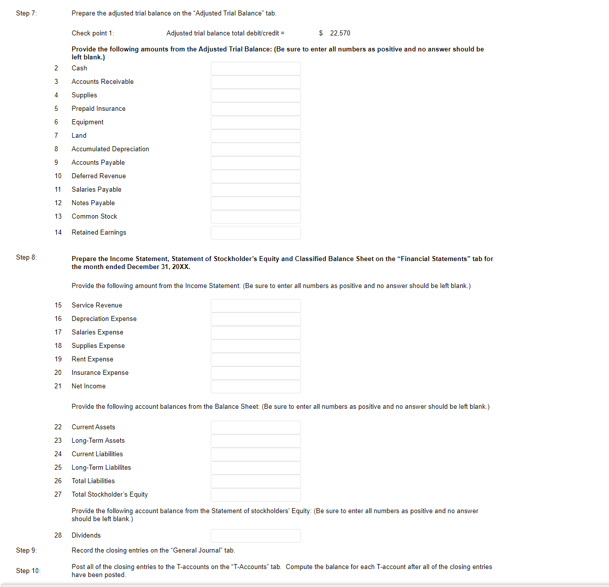 Take Test: Step II - Instructions and