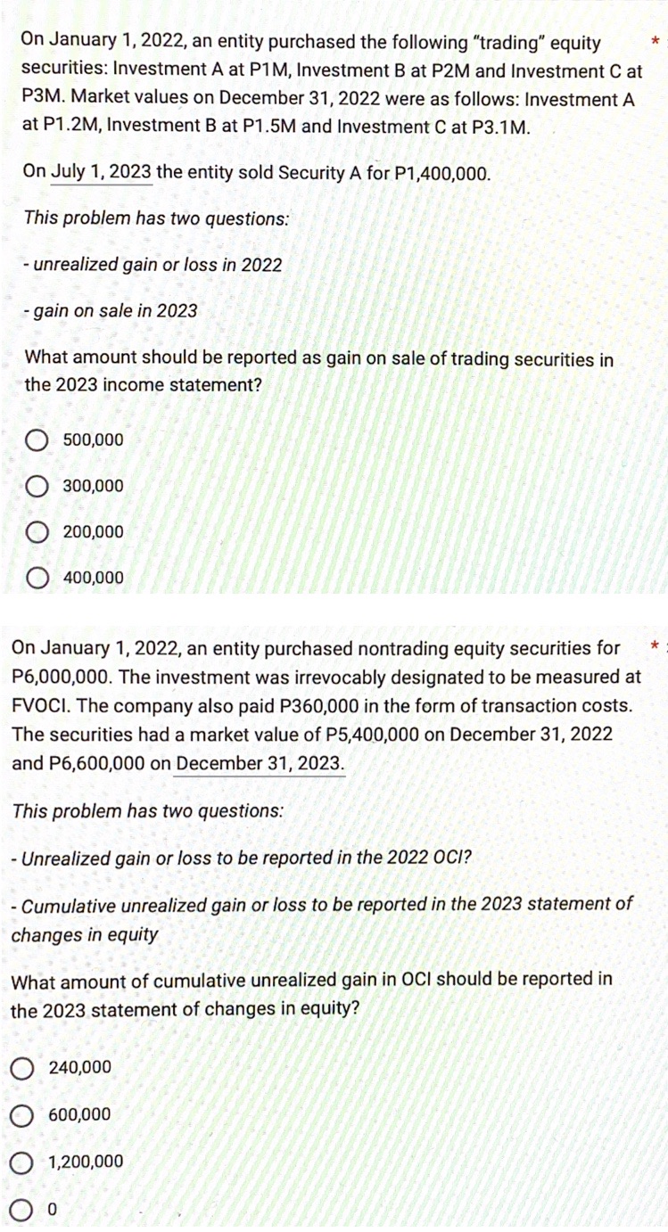 2 ProblemsAcct Intermediate 1 On January 1, 2022,