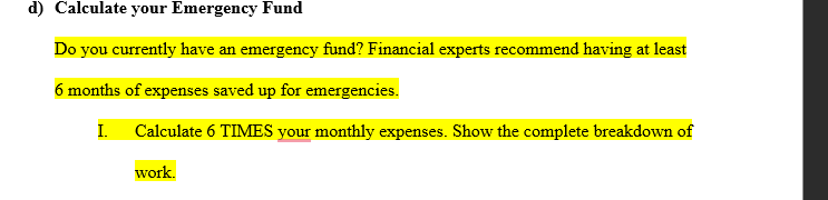 I. In the table below, state your profession and