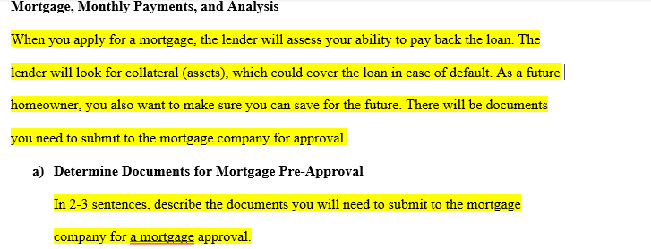 I. In the table below, state your profession and