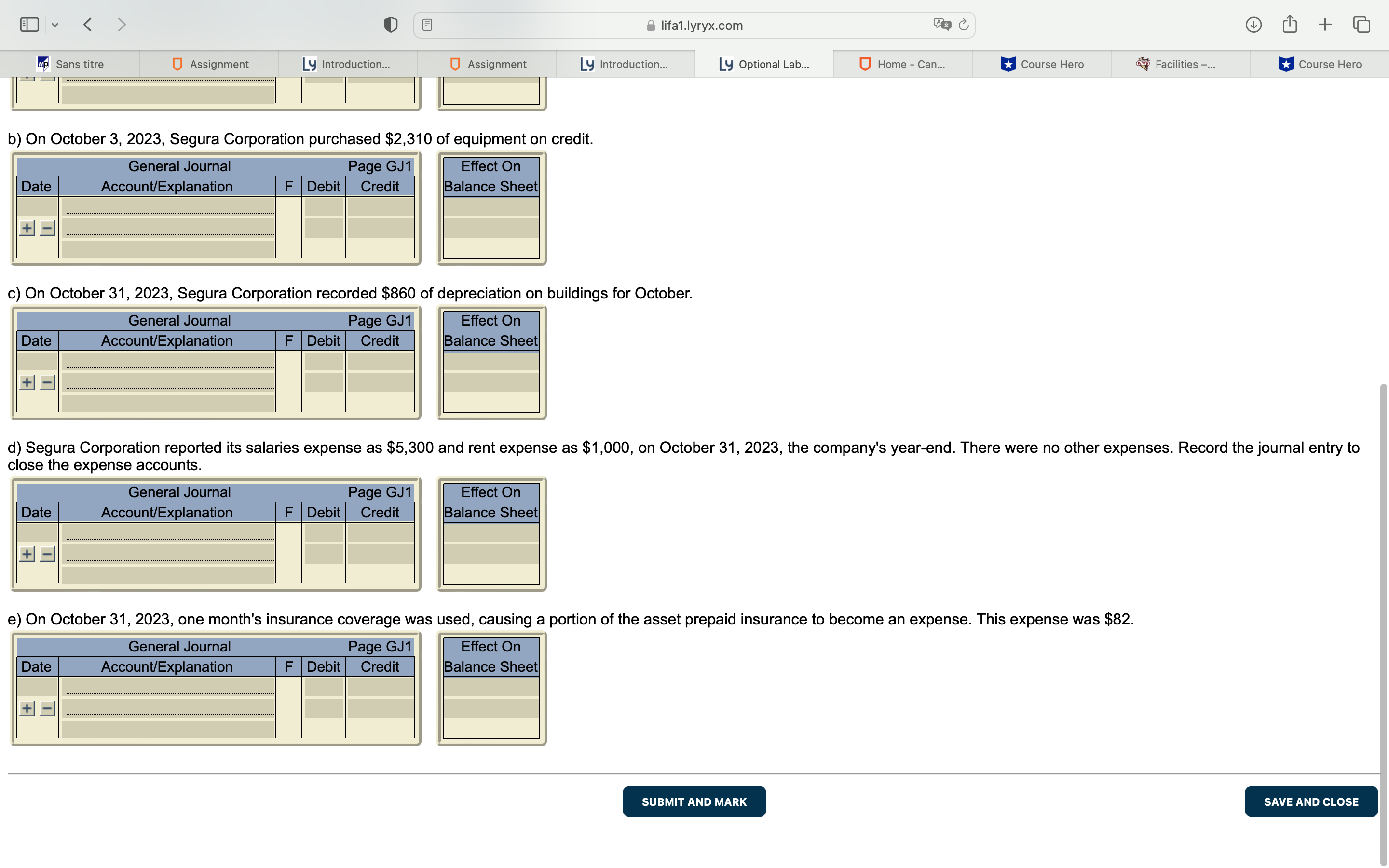 > lifa1.lyryx.com + up Sans titre Assignment Ly