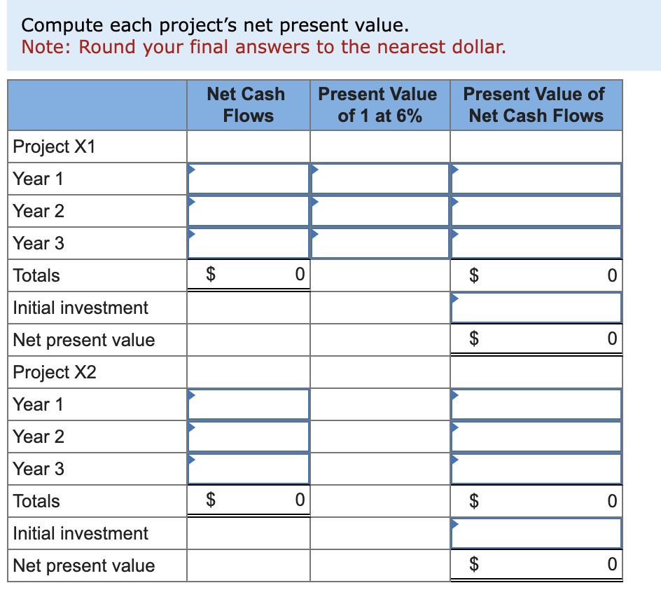 NOTE: All questions use the same Factor Tables #1