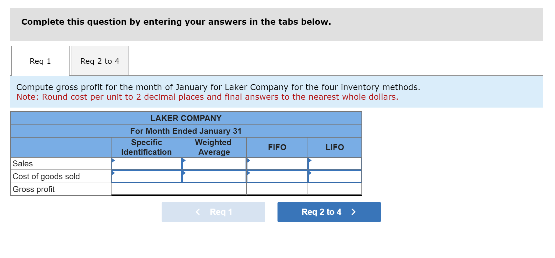 Solution for this? Required information Use the