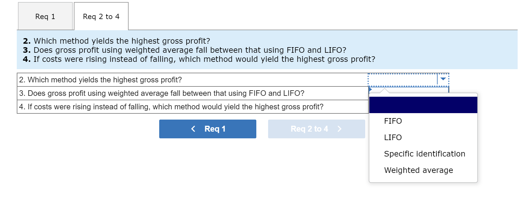 Solution for this? Required information Use the