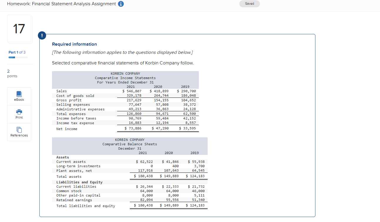 Homework: Financial Statement Analysis Assignment