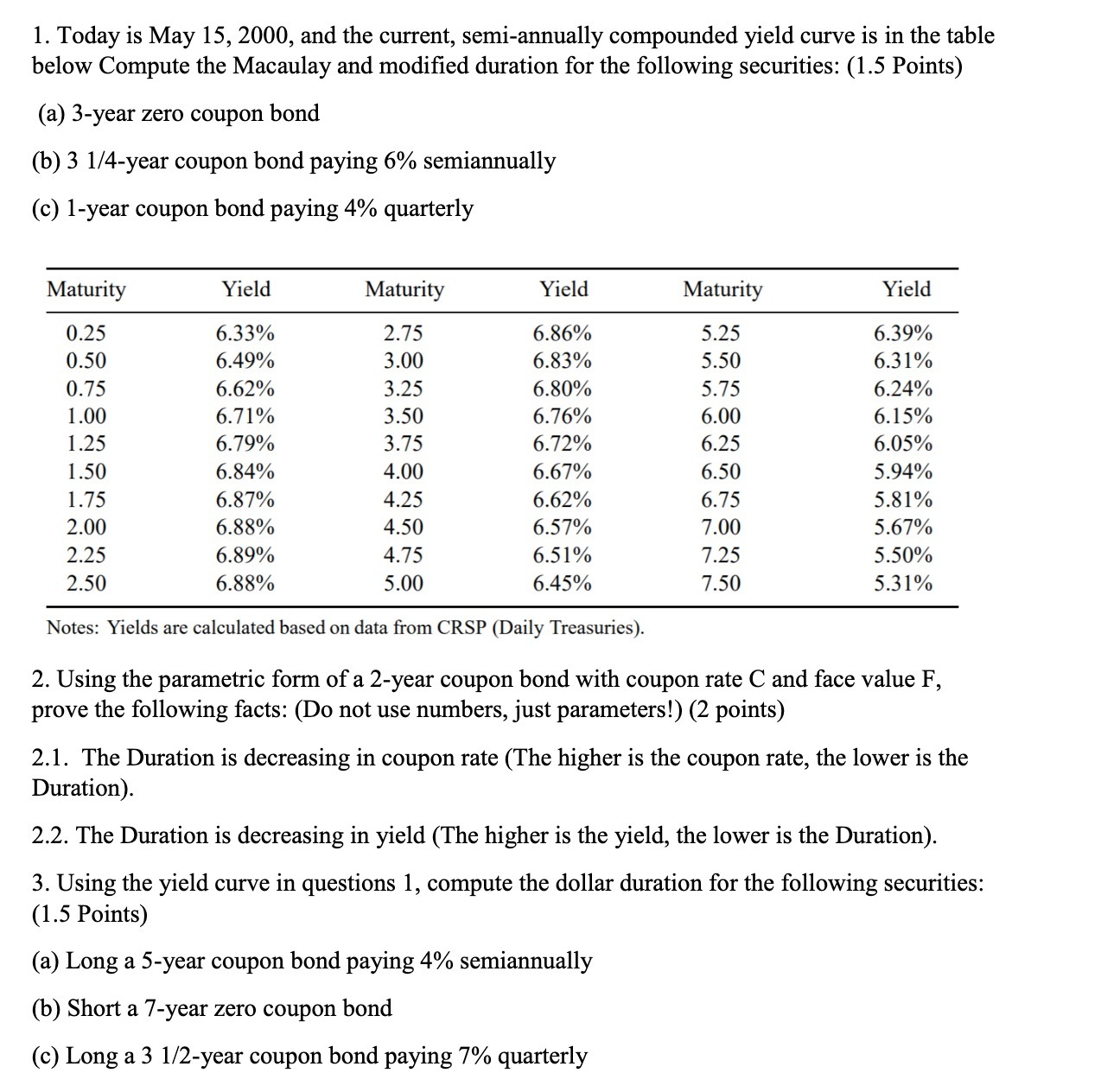 1. Today is May 15, 2000, and the current,