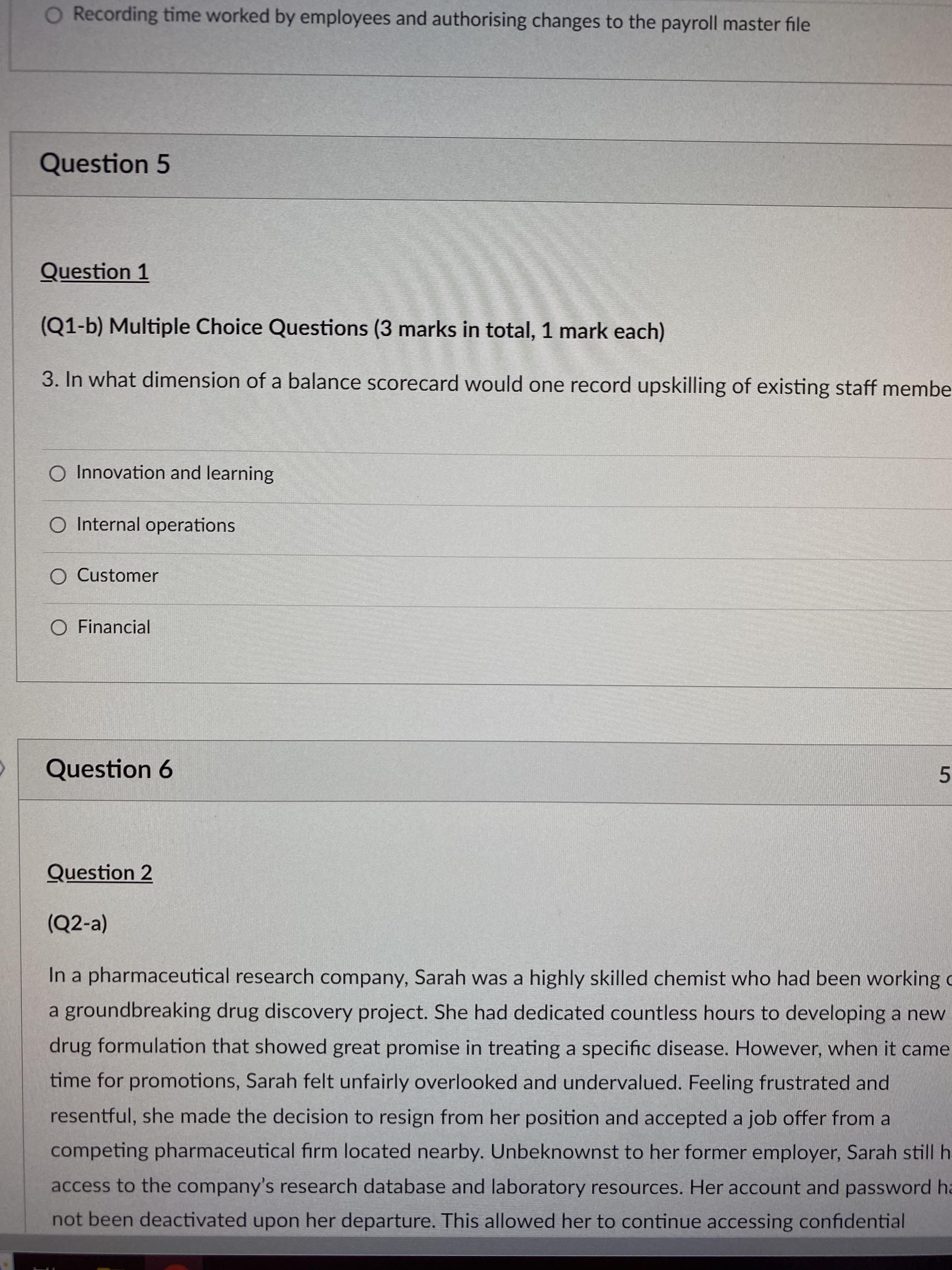 Recording time worked by employees and