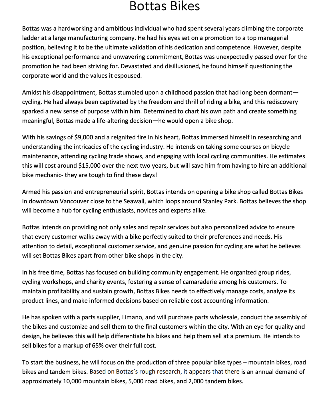 This is a report case; all information that needs