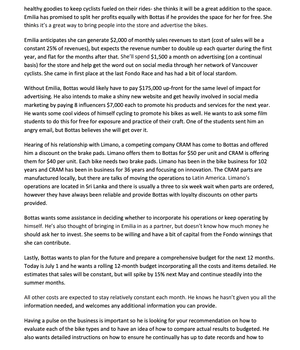 This is a report case; all information that needs