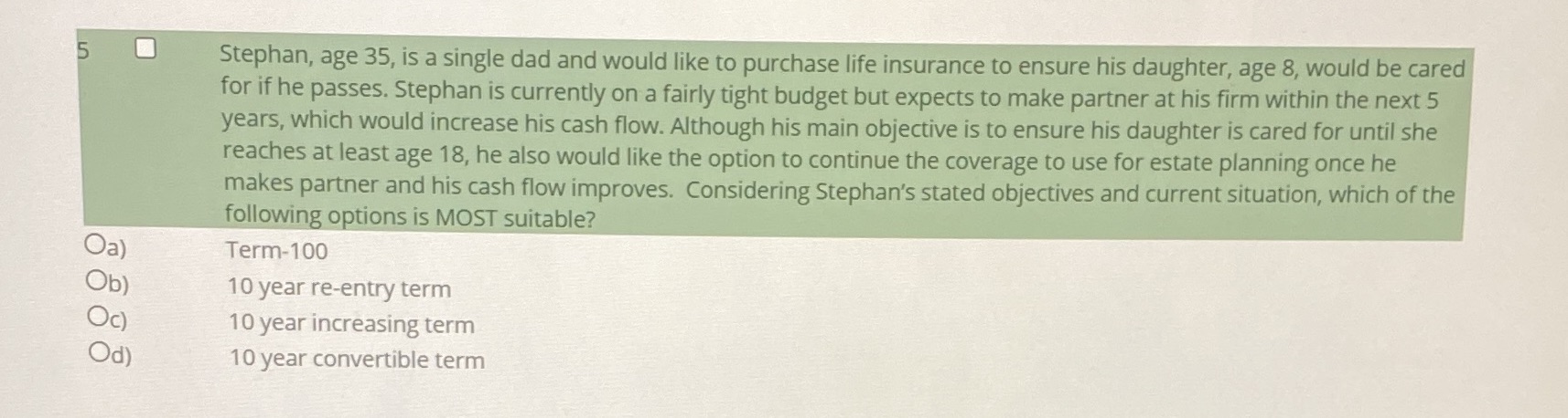 5 Stephan, age 35, is a single dad and would like