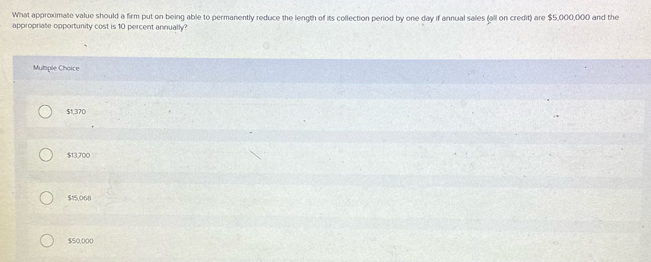 What approximate value should a firm put on being