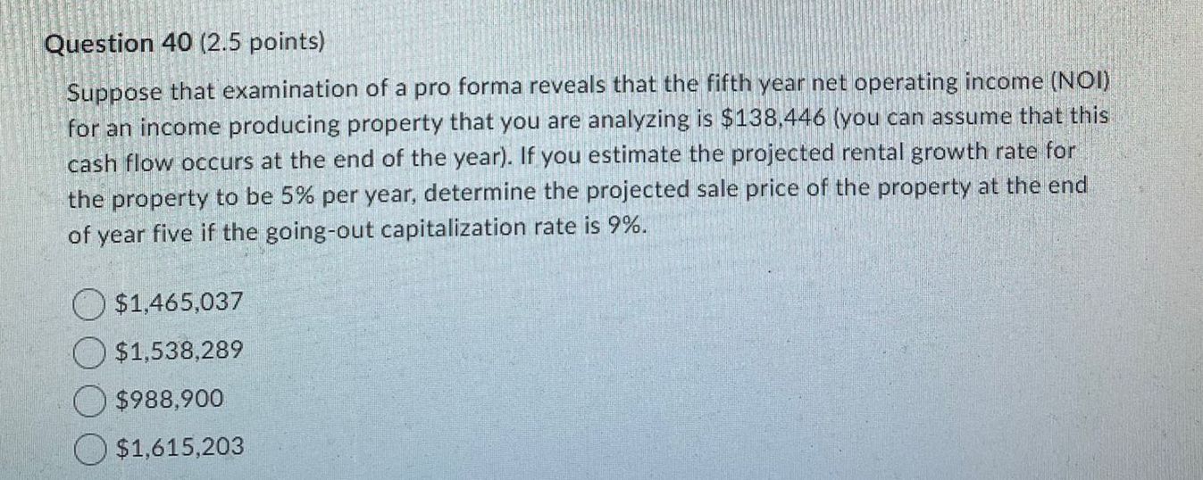 show full calculations in excel Question 40 (2.5