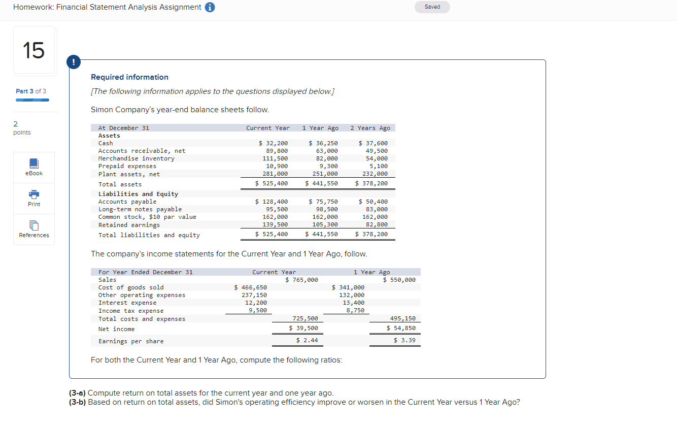 Homework: Financial Statement Analysis Assignment