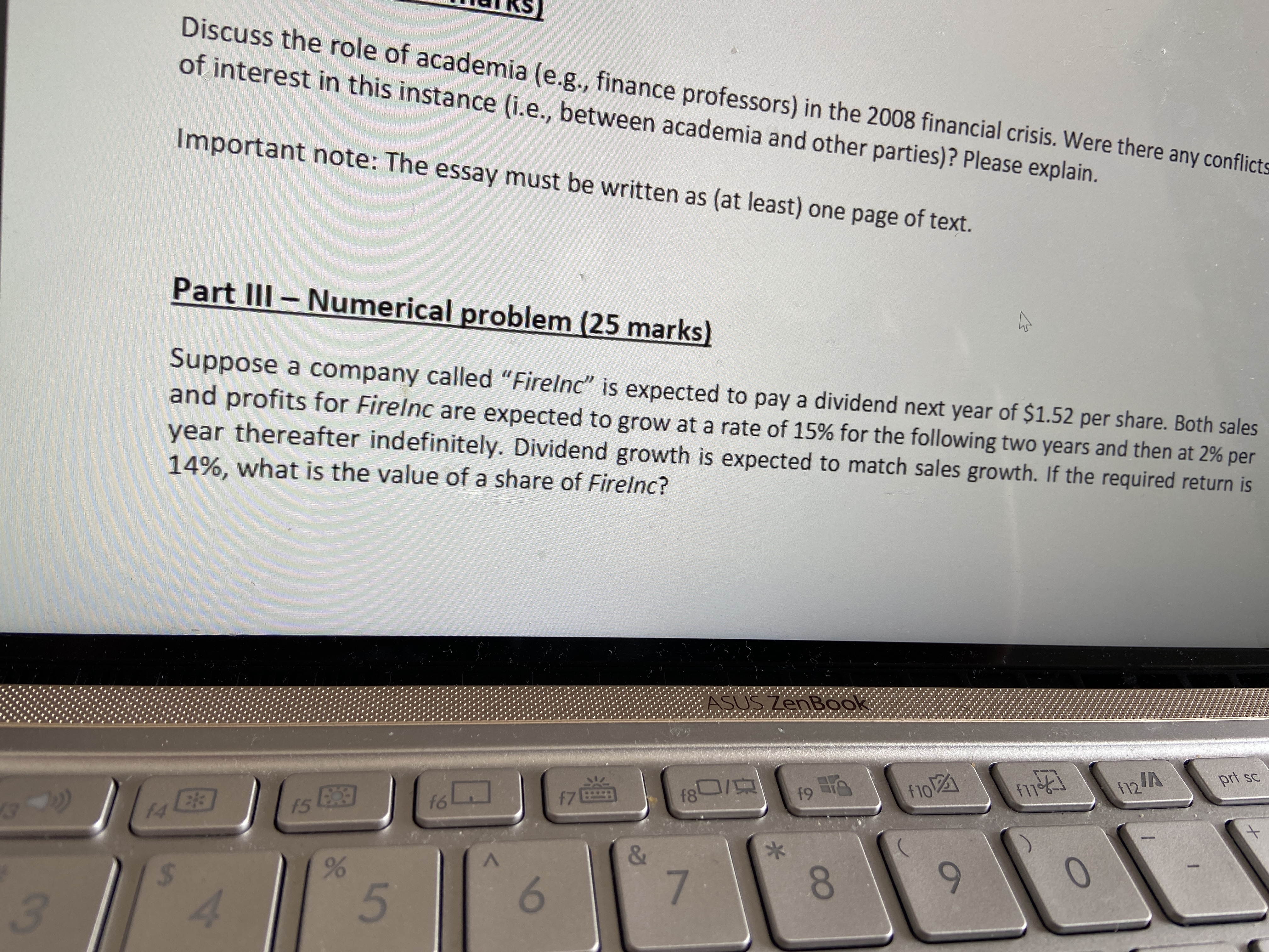step by step please, part 3 only Discuss the role
