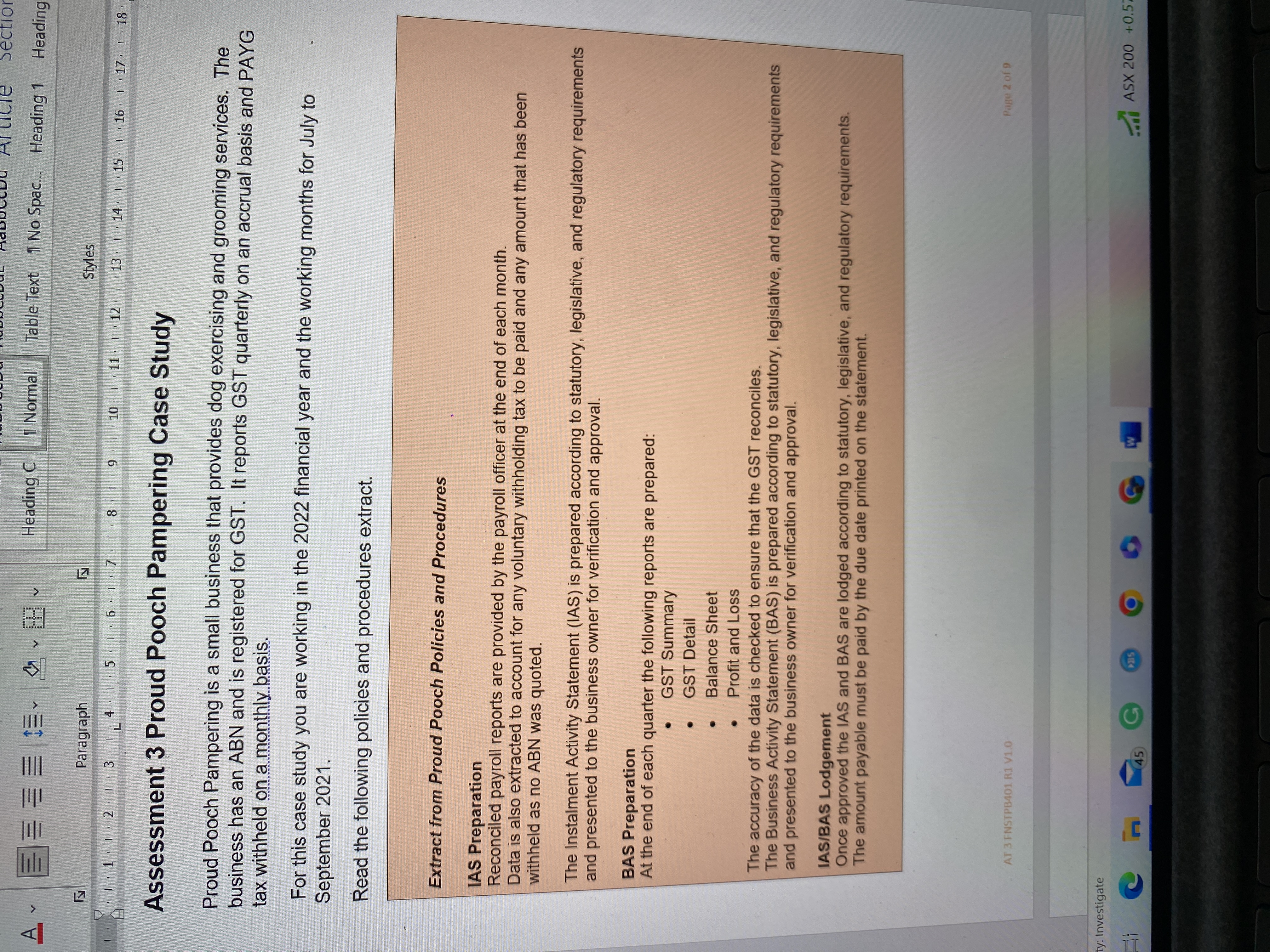 3. State the date timeline dates for different