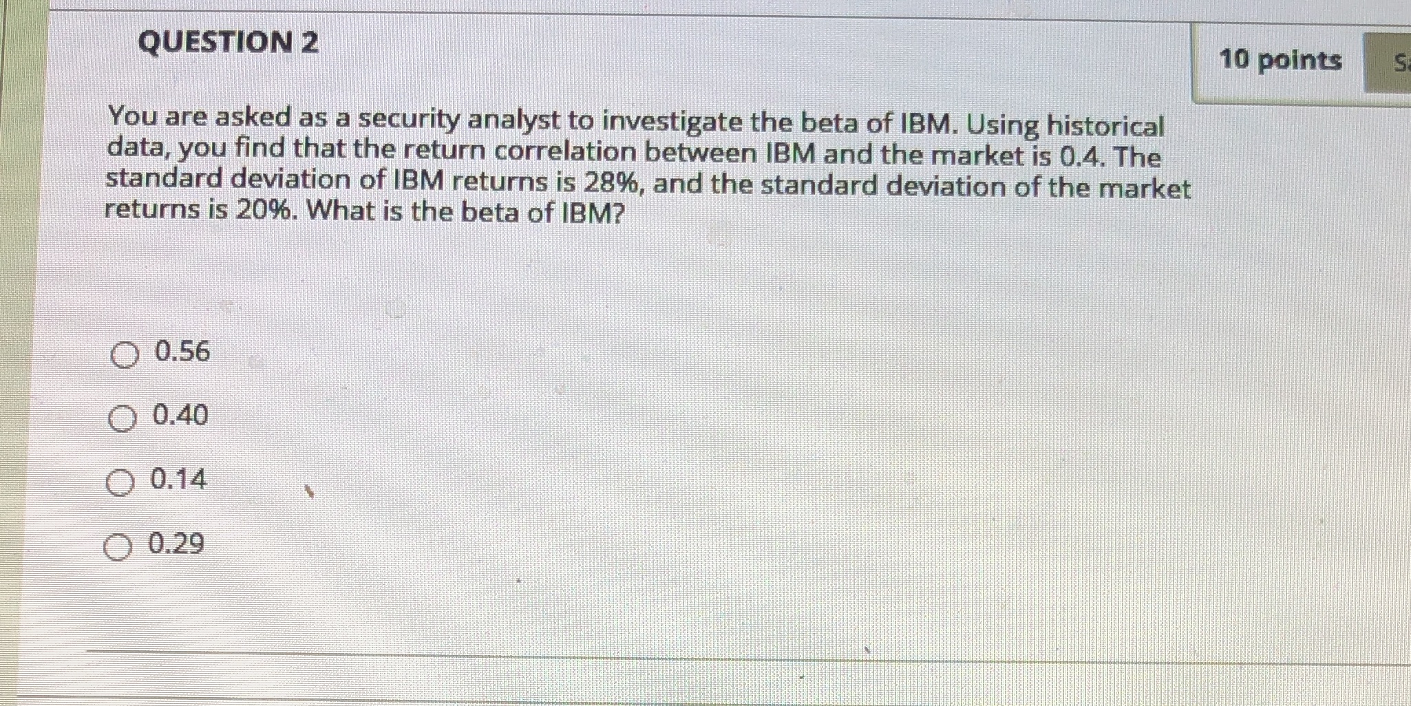 please help me solve this problem QUESTION 2 10