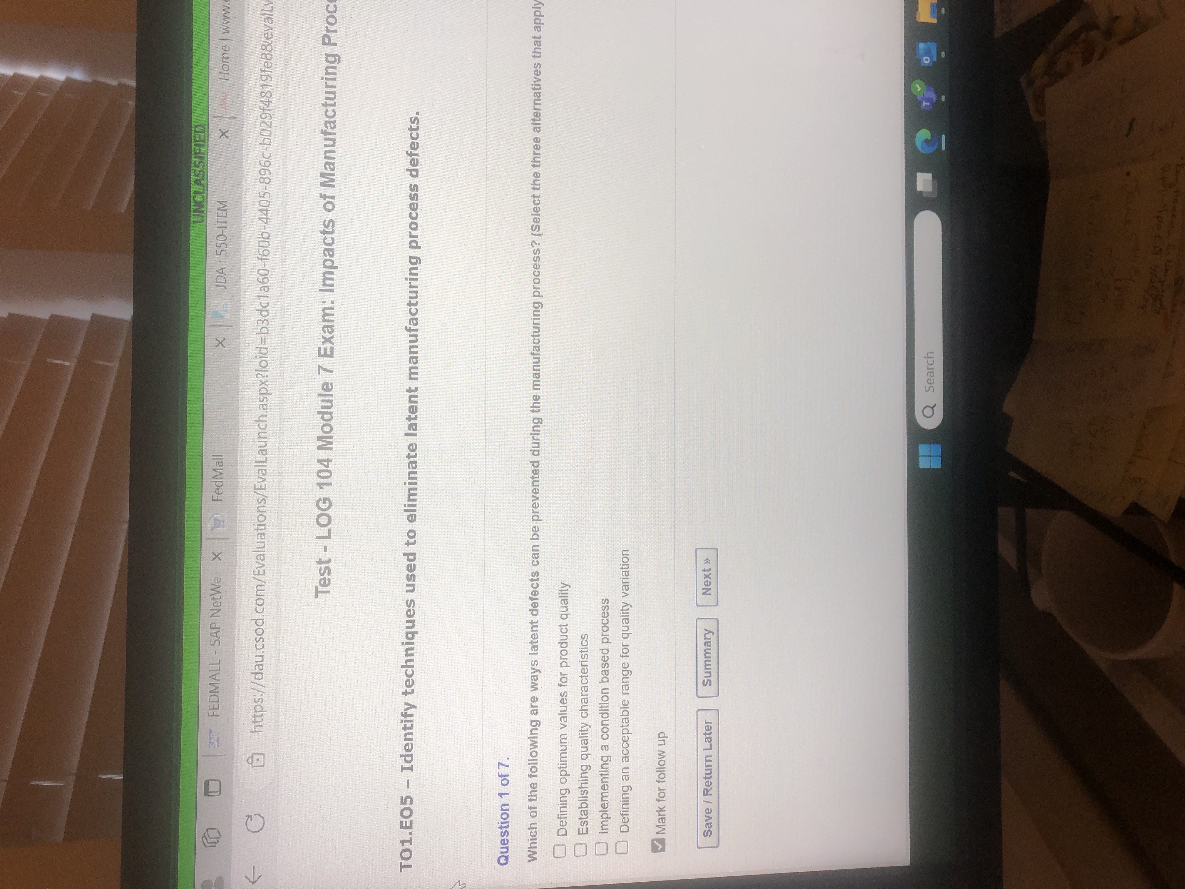 UNCLASSIFIED " FEDMALL - SAP NetWe. X FedMall X