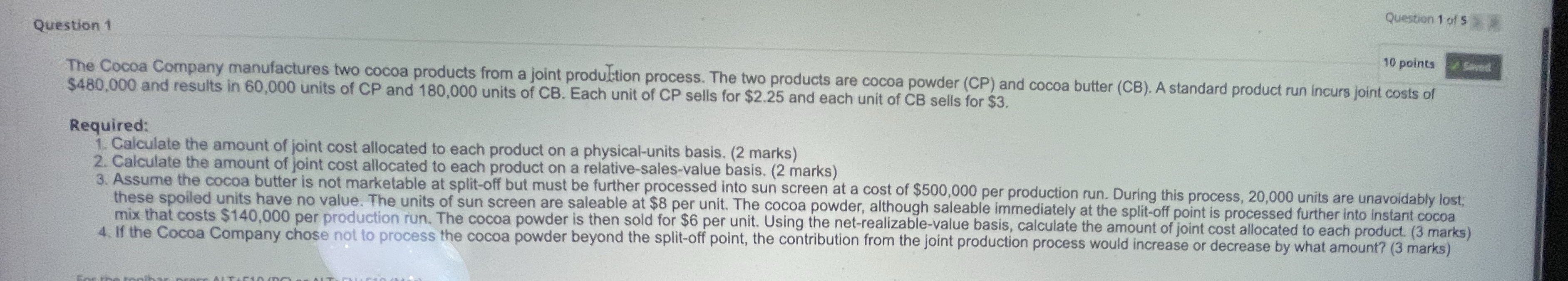 Please help if gst required it is 10% Question 1