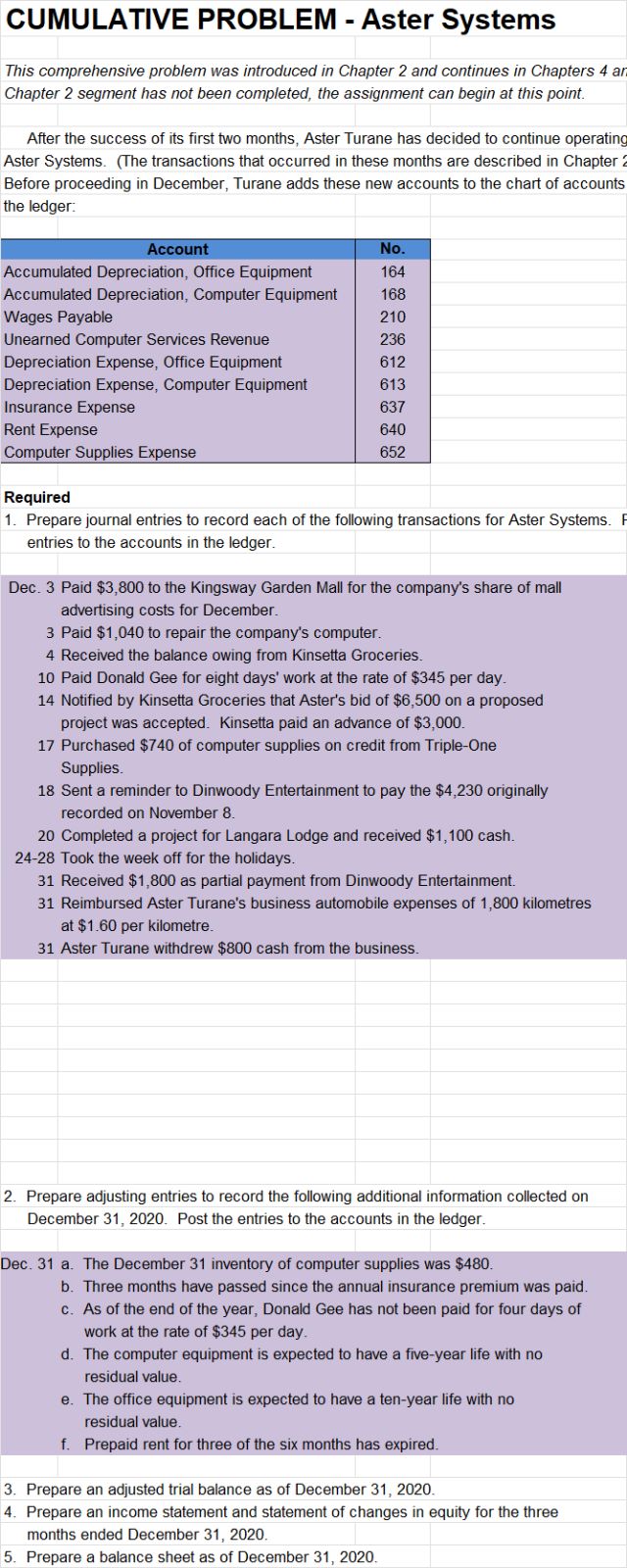 CUMULATIVE PROBLEM - Aster Systems This