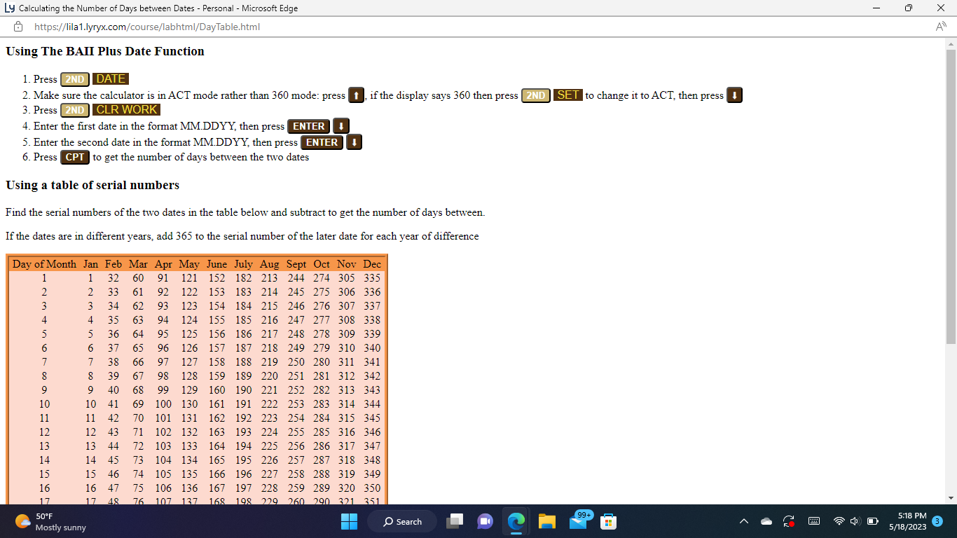 Ly Week 1: Practical Lab #1 (Question 2) ~ Lyryx